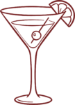 Martini Glass SVG Classic Sketch Vector