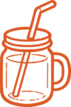 Mason Jar Drink SVG Bold Outline Vector