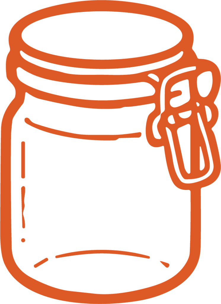 Mason Jar SVG Bold Outline Vector