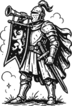 Medieval Knight SVG Bold Ink Vector