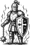 Medieval Knight SVG Bold Ink Vector