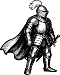 Medieval Knight SVG Bold Ink Vector