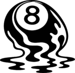 Melting 8 Ball SVG Dripping Ink Vector