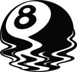 Melting Eight Ball SVG Dripping Distortion Vector