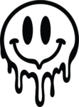Melting Smiley Face SVG Dripping Distortion Vector