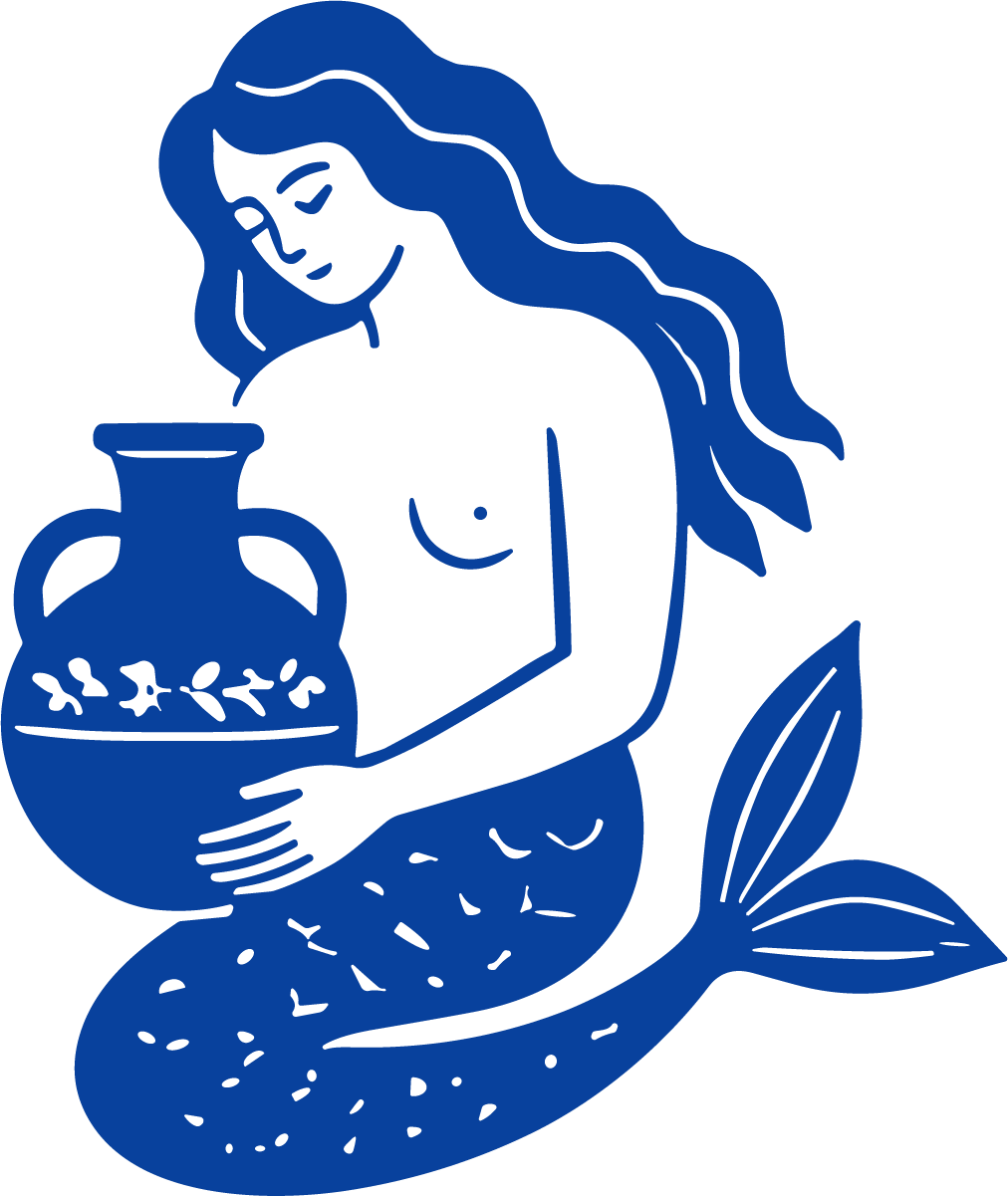 Mermaid With Vase SVG Flowing Line Art Vector - Image 1