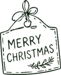 Merry Christmas Tag SVG Sketchy Holiday Vector