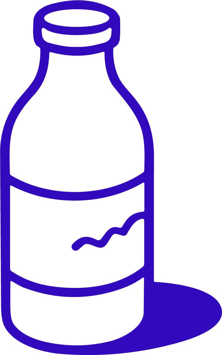 Milk Bottle SVG Spilled Splash Vector - Image 1