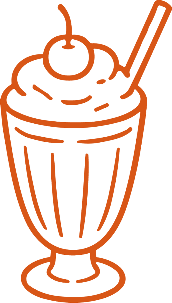 Milkshake With Cherry SVG Sketchy Outline Vector