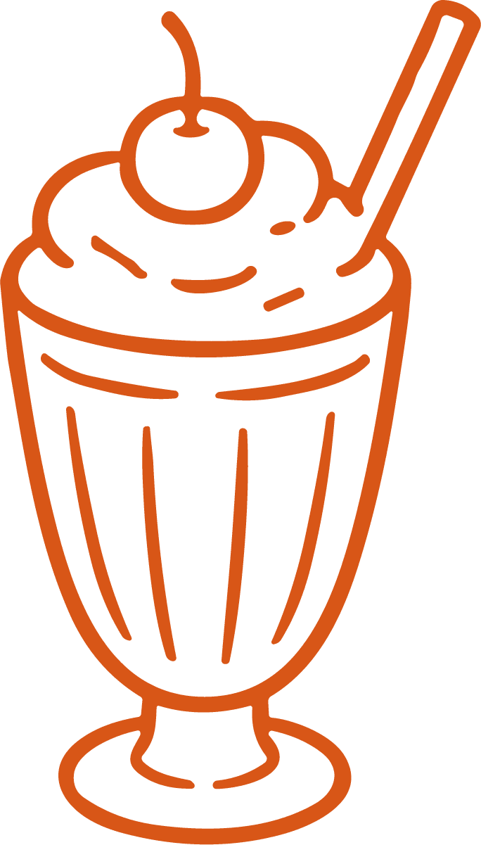 Milkshake With Cherry SVG Sketchy Outline Vector - Image 1