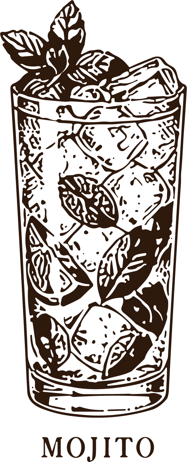 Mojito Cocktail SVG Detailed Engraving Vector - Image 1