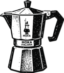 Moka Pot SVG Bold Ink Sketch Vector