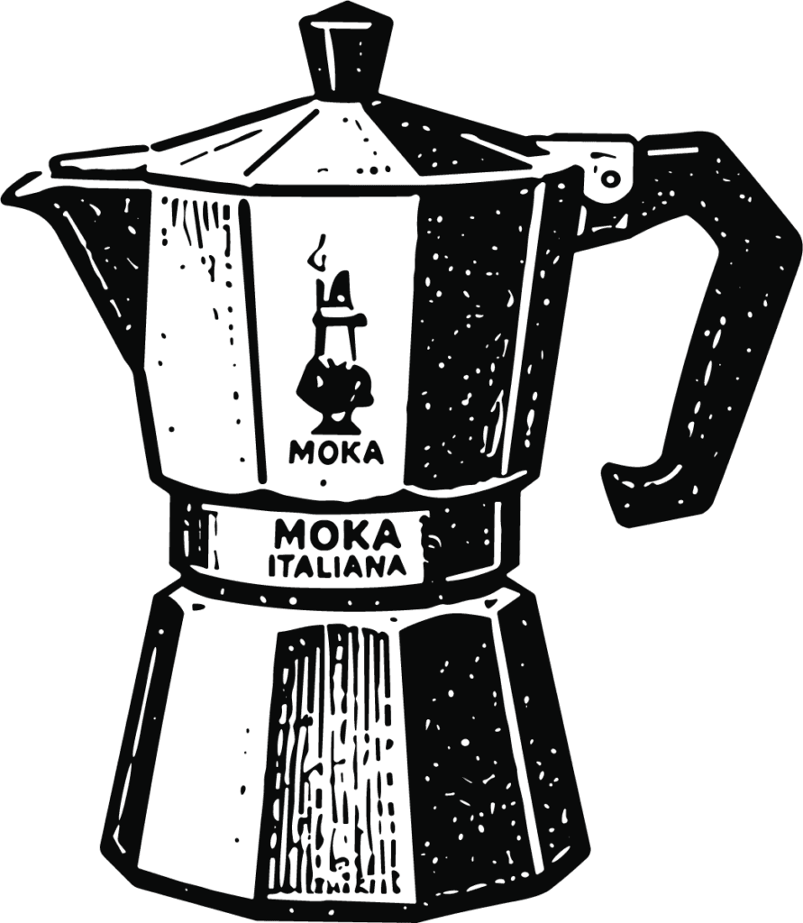 Moka Pot SVG Bold Ink Sketch Vector