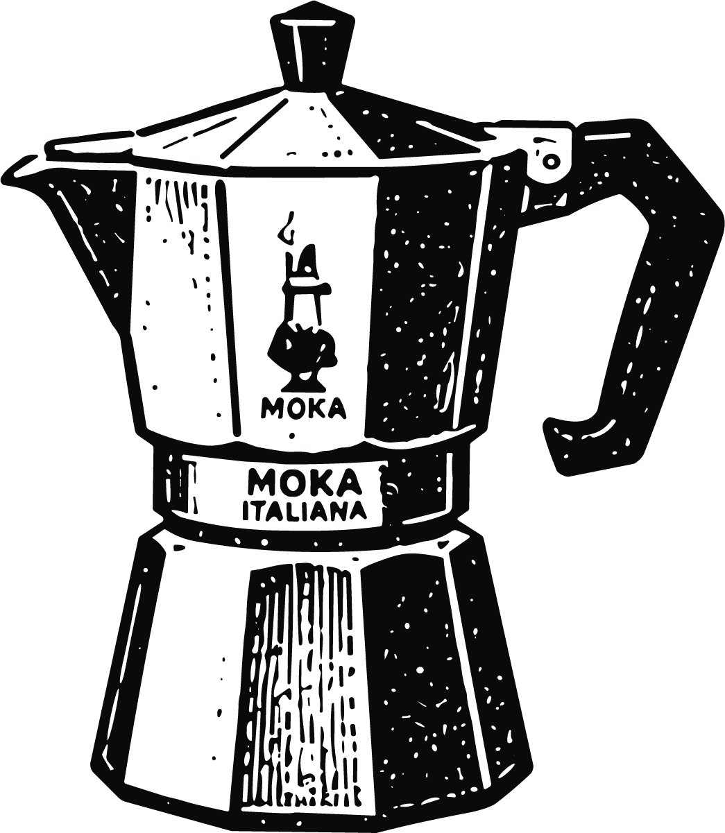 Moka Pot SVG Bold Ink Sketch Vector - Image 1