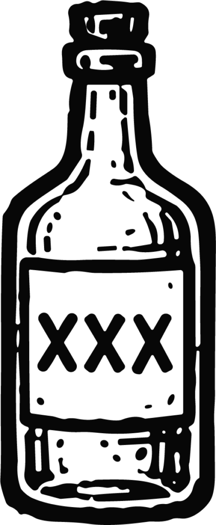Moonshine Bottle SVG Bold Black Ink Vector