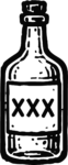 Moonshine Bottle SVG Bold Black Ink Vector