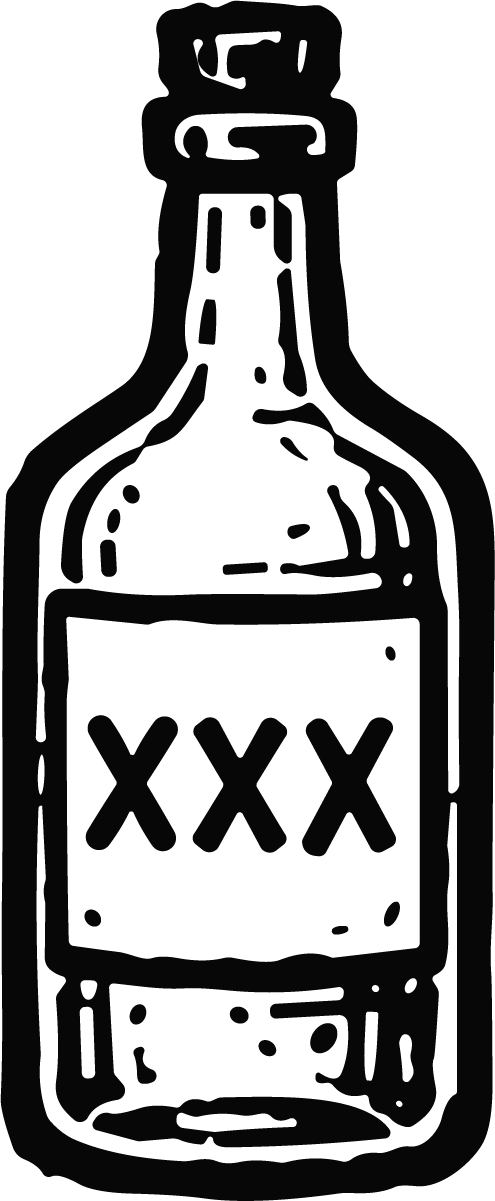 Moonshine Bottle SVG Bold Black Ink Vector - Image 1