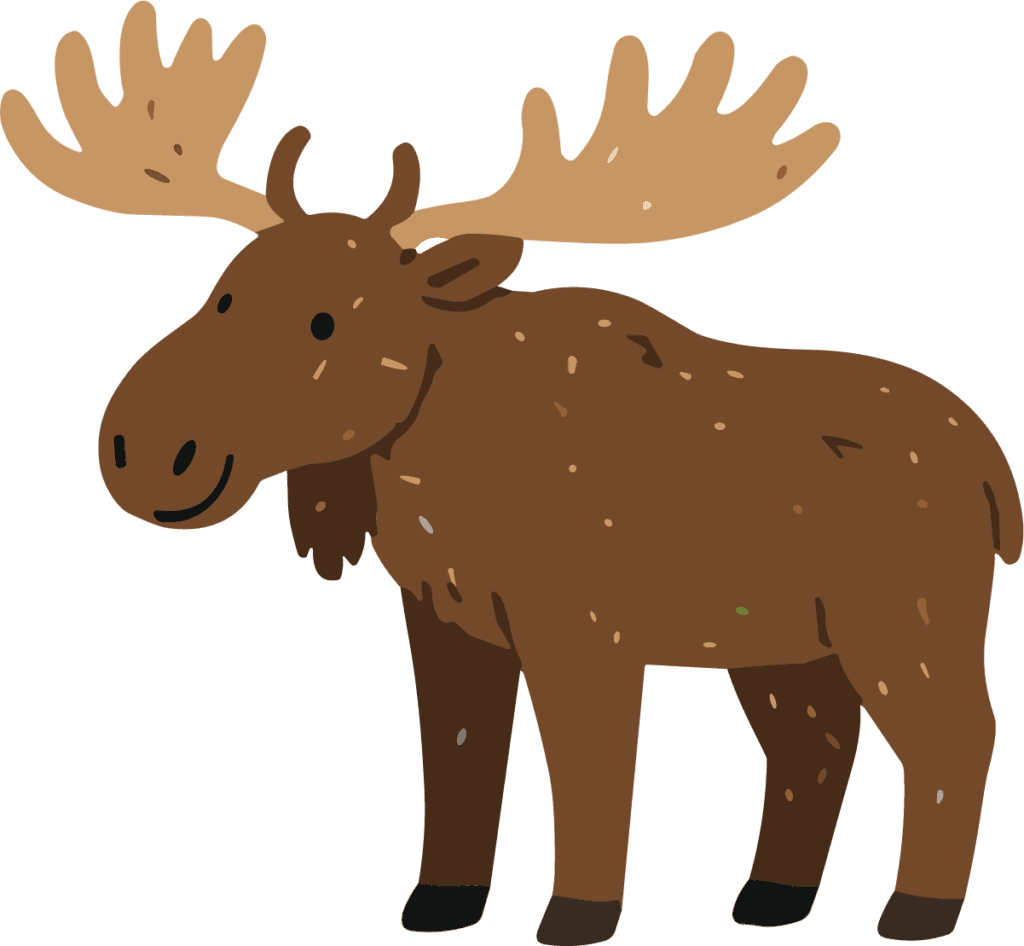 Moose SVG Friendly Forest Vector