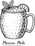 Moscow Mule SVG Bold Sketchy Ink Vector