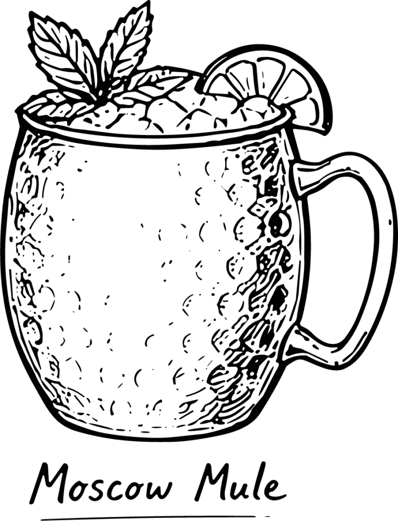 Moscow Mule SVG Bold Sketchy Ink Vector