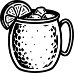 Moscow Mule SVG Bold Line Art Vector