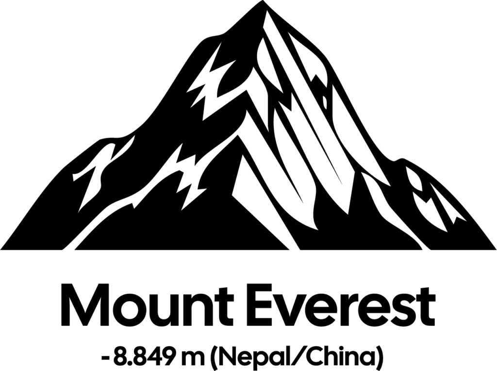 Mount Everest SVG Bold Peak Vector
