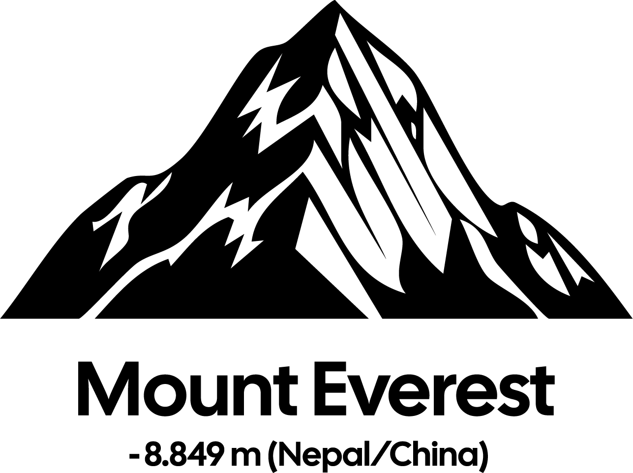 Mount Everest SVG Bold Peak Vector - Image 1