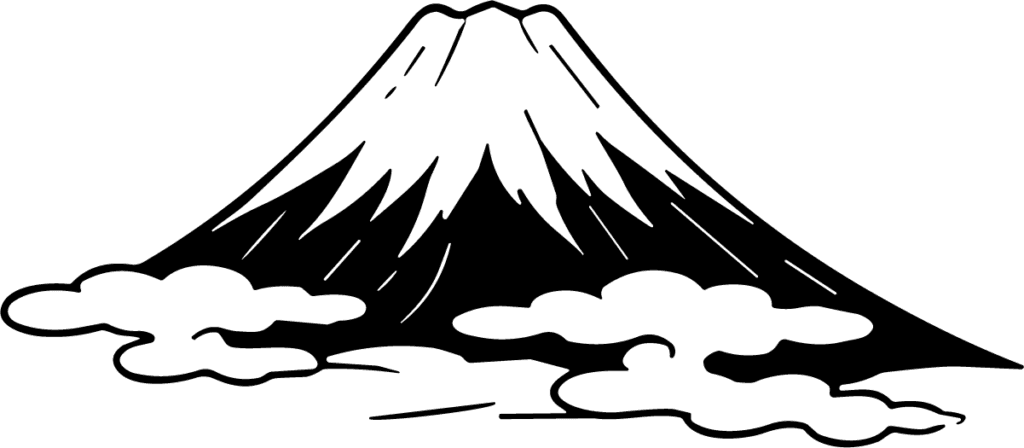 Mount Fuji SVG Bold Silhouette Vector
