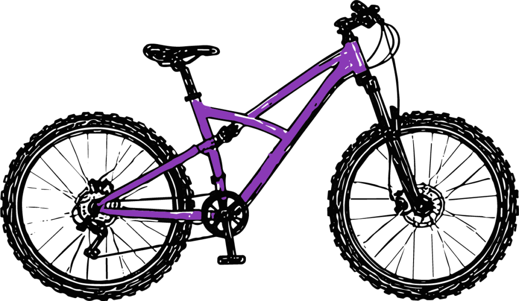 Mountain Bike SVG Sketchy Line Art Vector