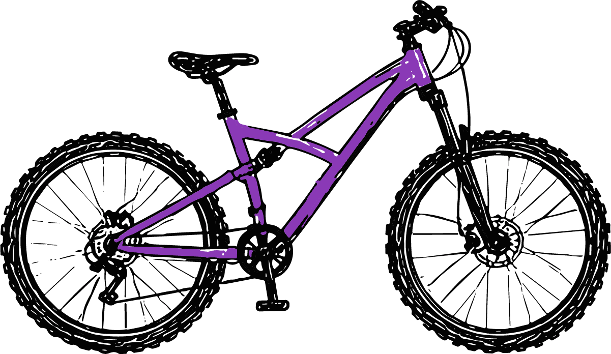 Mountain Bike SVG Sketchy Line Art Vector - Image 1