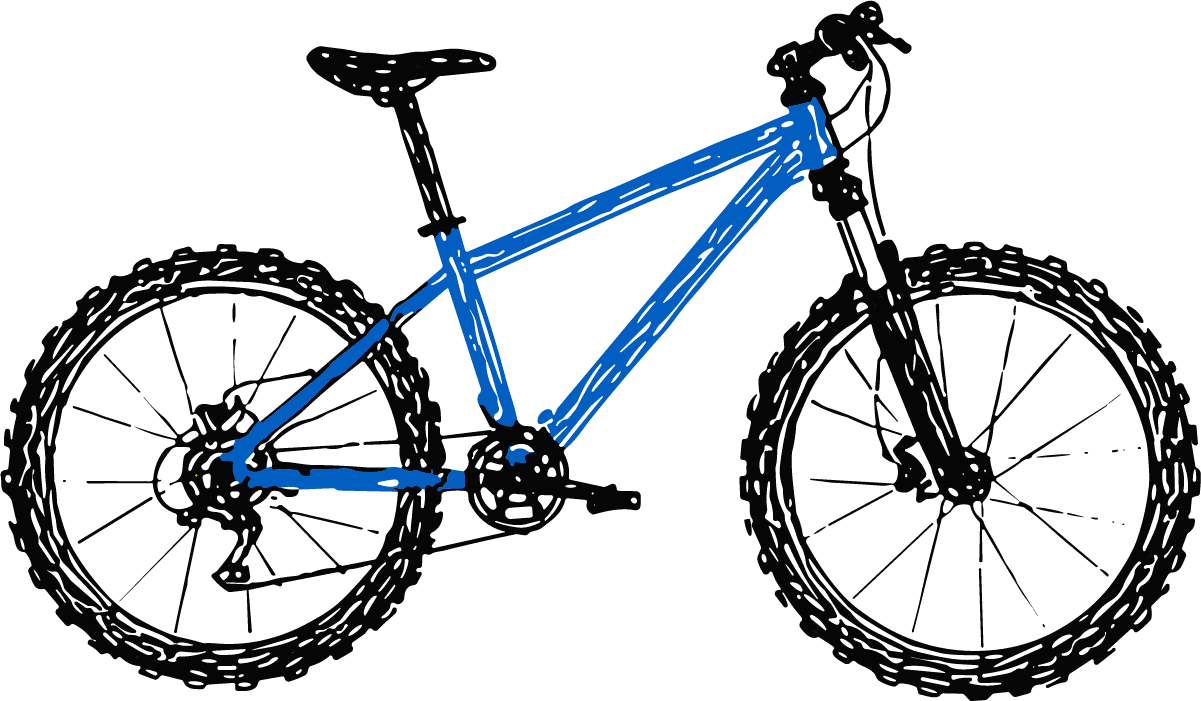Mountain Bike SVG Sketchy Line Vector - Image 1
