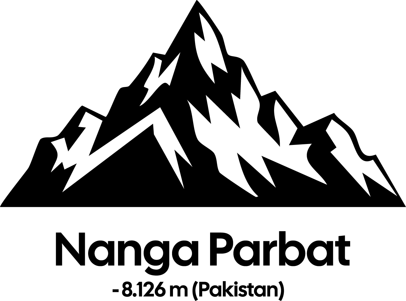 Nanga Parbat SVG Jagged Summit Vector - Image 1