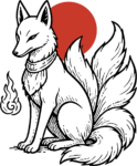 Nine-Tailed Fox SVG Mystic Ink Vector