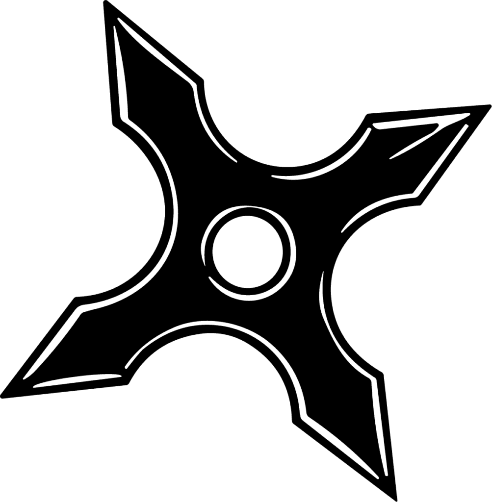 Ninja Star SVG Bold Silhouette Vector