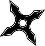 Ninja Star SVG Bold Silhouette Vector