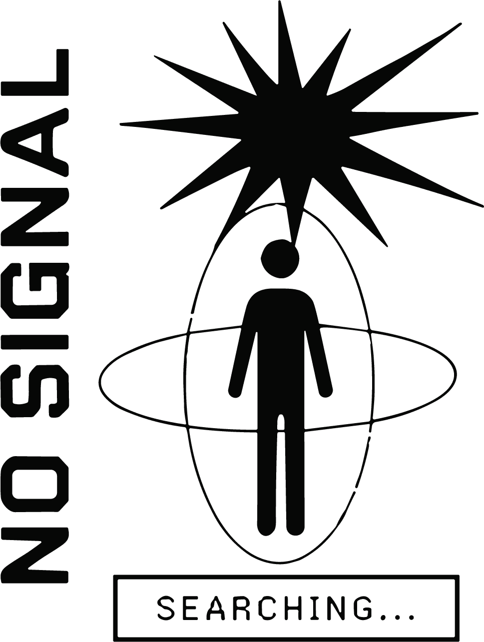 No Signal Icon SVG Cosmic Searching Vector - Image 1