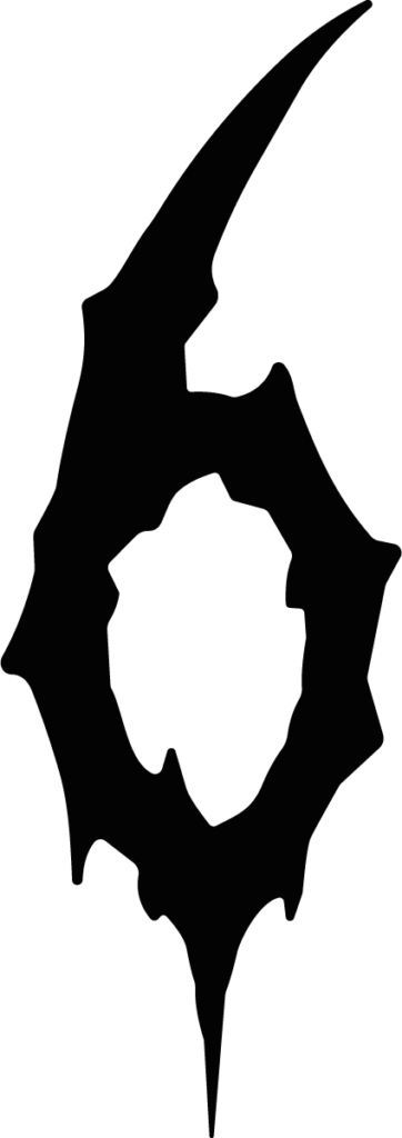 Number Six SVG Jagged Fantasy Vector