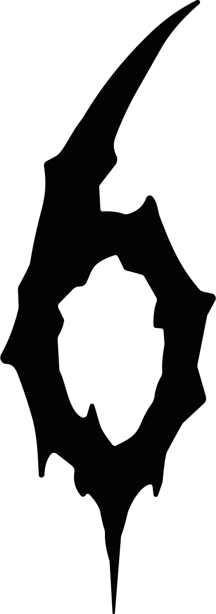 Number Six SVG Jagged Fantasy Vector - Image 1