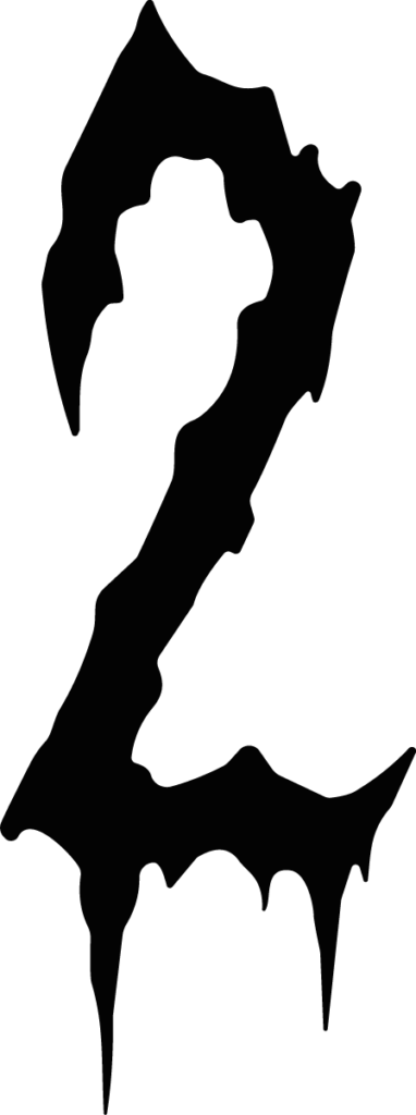Number Two SVG Spooky Drip Vector