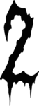 Number Two SVG Spooky Drip Vector