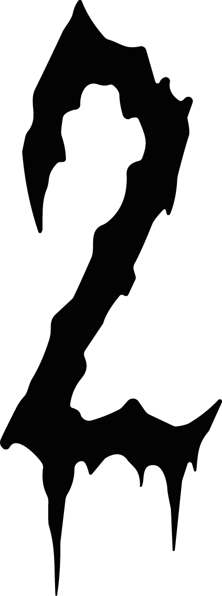 Number Two SVG Spooky Drip Vector - Image 1