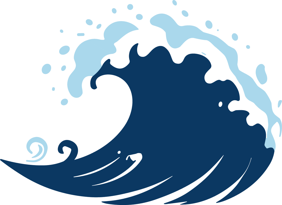 Ocean Wave SVG Crashing Surf Vector - Image 1