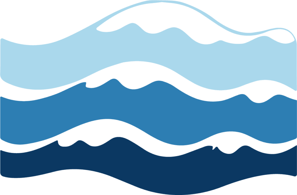 Ocean Waves SVG Layered Blue Vector