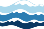 Ocean Waves SVG Layered Blue Vector