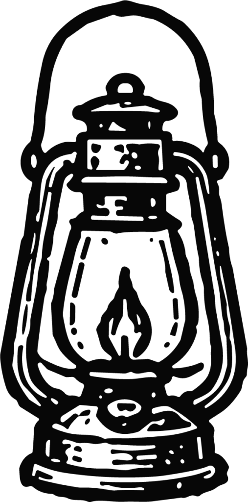 Oil Lantern SVG Vintage Ink Vector