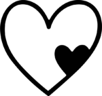 Overlapping Hearts SVG Layered Love Vector