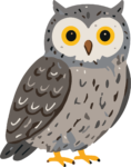 Owl SVG Speckled Feathers Vector