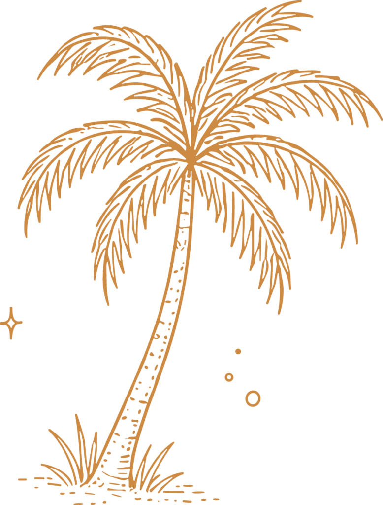 Palm Tree SVG Tropical Line Sketch Vector