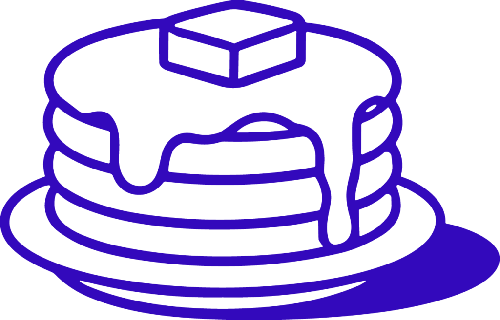 Pancake Stack SVG Dripping Syrup Vector