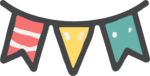 Party Bunting Flags SVG Festive Garland Vector
